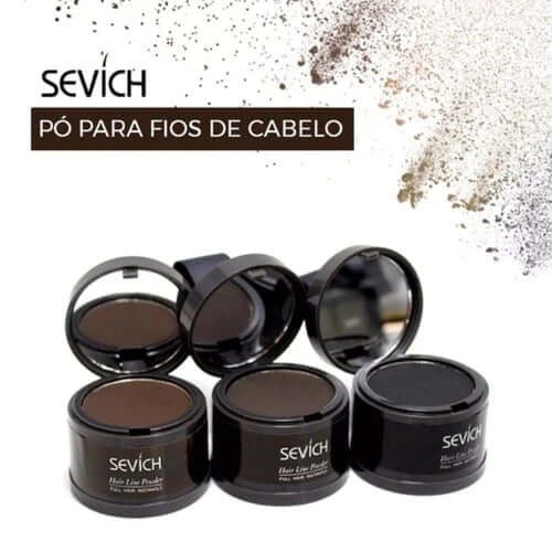 Pó Maquiagem p/ Cabelo a prova D'agua - SEVÍCH -