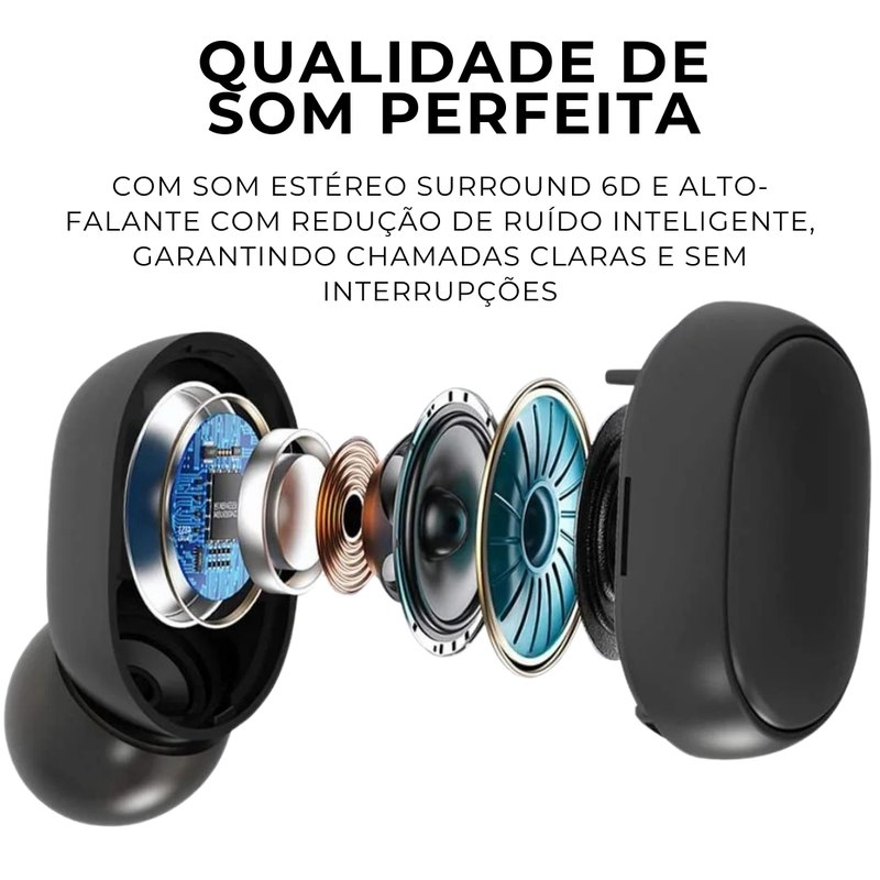 Fone De Ouvido Sem Fio Bluetooth EarFit TWS [LANÇAMENTO 2025]