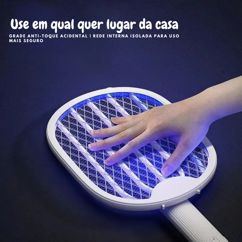 Raquete Mata-Mosquito MaxBolt™ - Com Ions de Atração