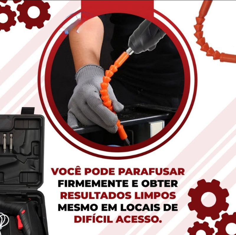 Mini Parafusadeira Portátil Recarregável Kit 32pçs [LANÇAMENTO]