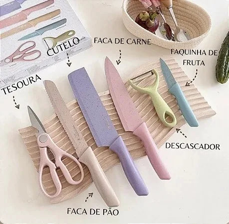 Conjunto Kit Facas Profissional  6 Peças